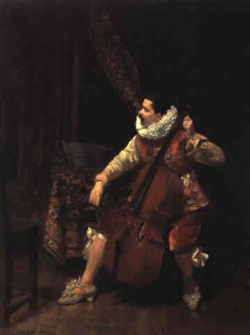 The cellist, 1879 - Вацлав Брожик