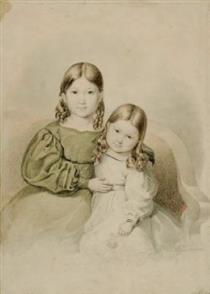 Sibling couple (October 1831) - Johann Nepomuk Passini