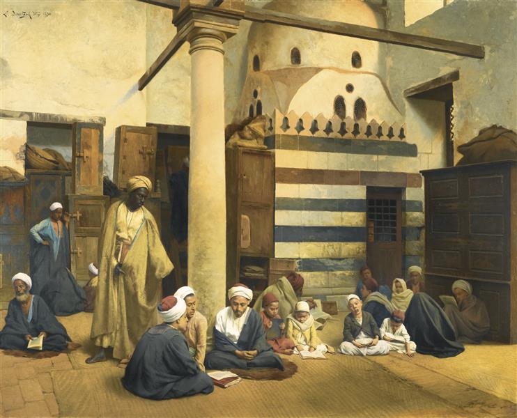 In the Madrasa, 1900 - Ludwig Deutsch