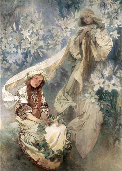 Madonna of the Lilies, 1905 - Alphonse Mucha