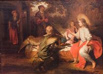 The three angels at Abraham's - Barent Fabritius