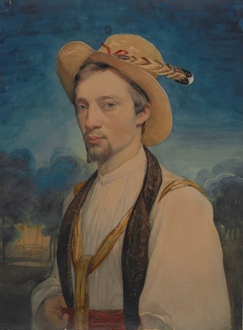 Self-portrait, 1834 - Марк Габриэль Шарль Глейр