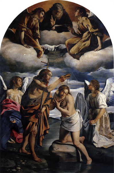 Baptism of Christ, 1607 - Ораціо Джентілескі