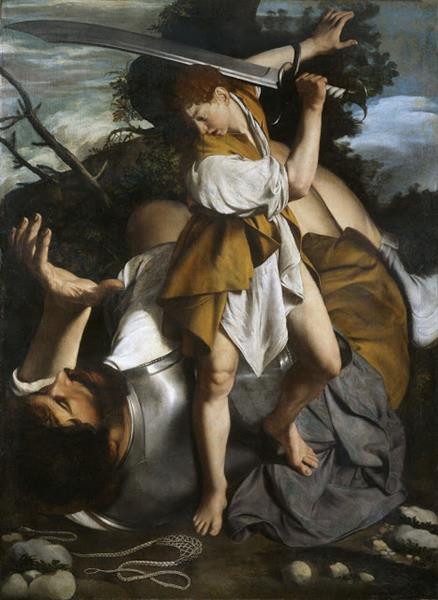 David and Goliath, c.1605 - c.1607 - Орацио Джентилески
