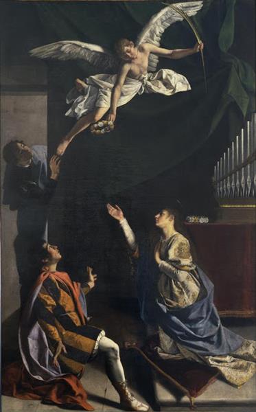 Saints Cecilia, Valerianus and Tiburtius, 1606 - 1607 - 奥拉齐奥·真蒂莱斯基