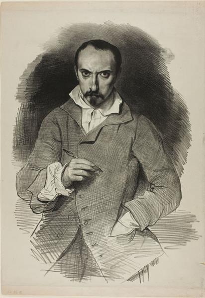 Self-portrait, c.1835 - Ашиль Девериа