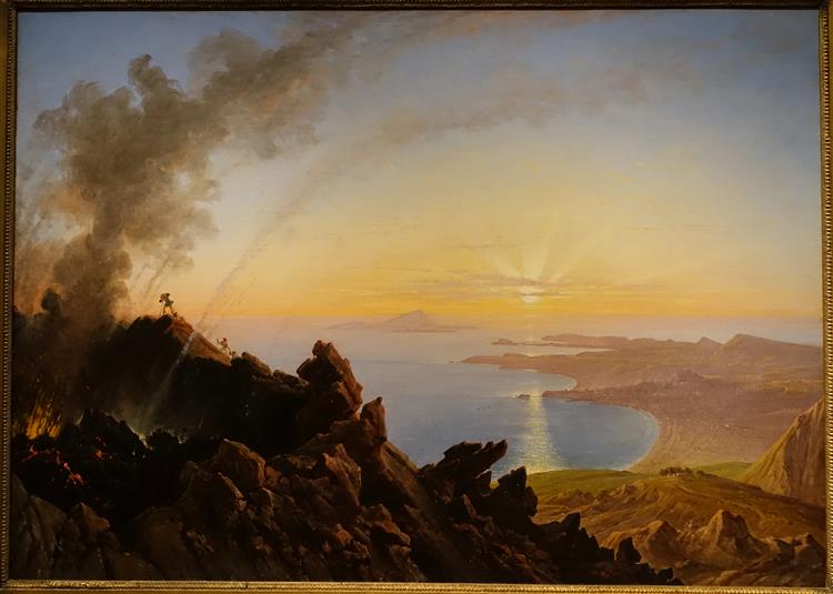 View of the Bay of Naples from the crater of Vesuvius, c.1839 - c.1841 - Франц Людвиг Катель