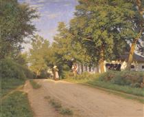 Road through a village - Ludvig Kabell