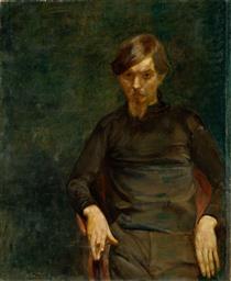 Portrait of the Swedish Painter Ivar Arosenius - Ода Крог