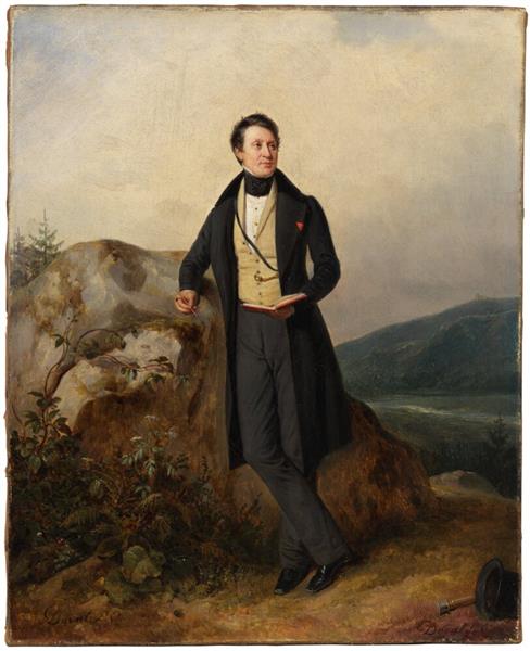 Portrait of An Unknown Man in a Landscape, 1818 - 1822 - Pierre Duval Le Camus