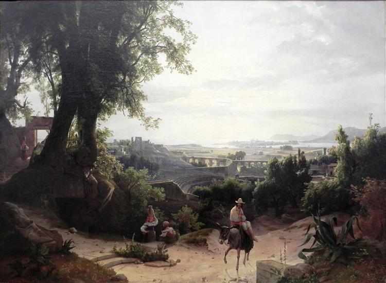 Syracuse in the morning lights, 1836 - August Wilhelm Julius Ahlborn