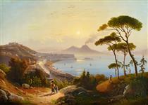 View of the Gulf of Naples - August Ahlborn