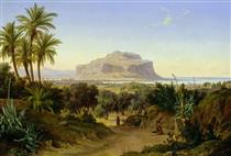 View of Palermo with Mount Pellegrino - August Ahlborn