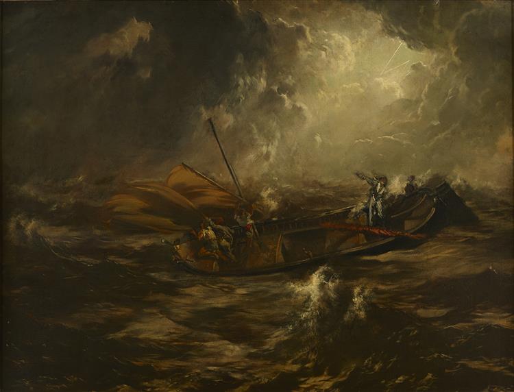 Sea storm, 1880 - 1882 - Anton Romako