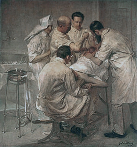 Ernst Wertheim at an operation, 1907 - John Quincy Adams