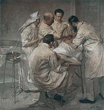 Ernst Wertheim at an operation - John Quincy Adams