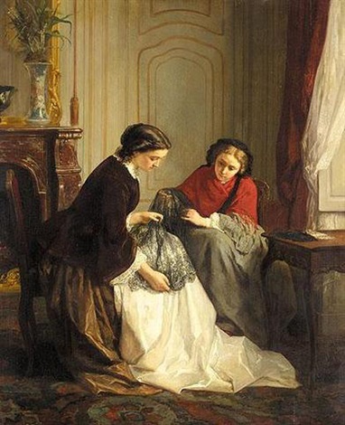 The lace makers - Jules Trayer - WikiArt.org