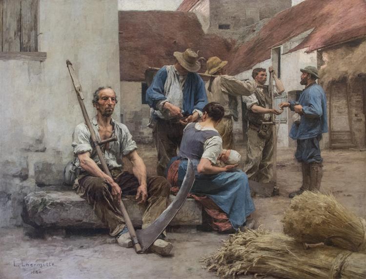 The Pay Of The Harvesters 1882 Léon Augustin Lhermitte 