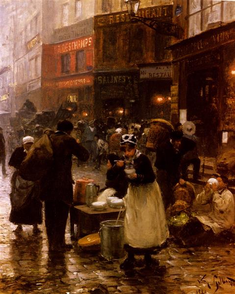 Market day, 1881 - Victor Gilbert