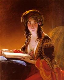Young eastern woman (first version) - Frederico de Amerling