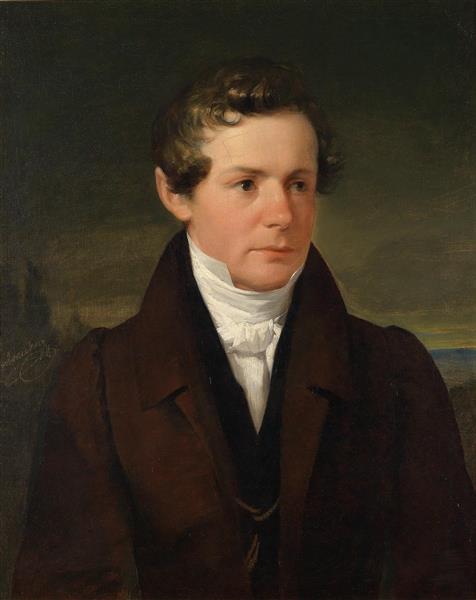 Portrait of the university professor Dr. Stephan Schroff, 1837 - Фридрих фон Амерлинг