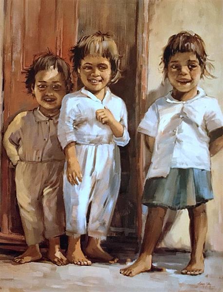 3 Kids at Door - James Yates