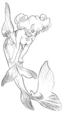 Mermaid Character Design - Claire Wendling