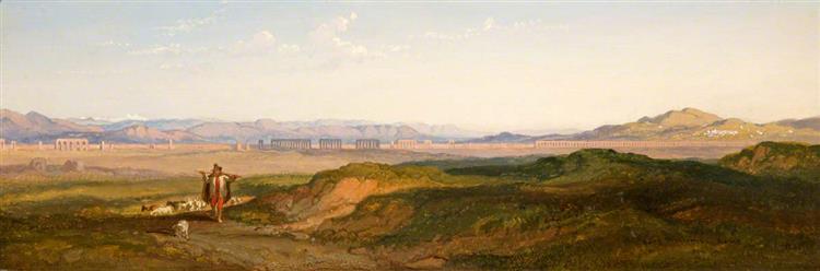 Roman Aqueduct in the Campagna, 1841 - Penry Williams