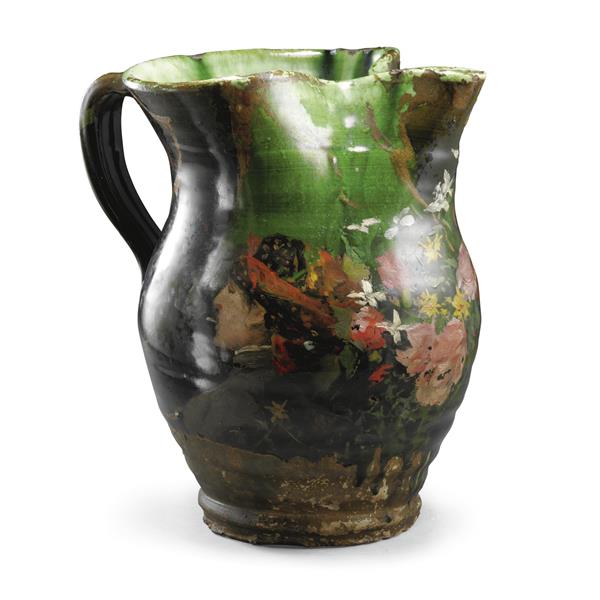 Pitcher painted with bust of a young woman and floral motifs, 1885 - Сільвестро Лега