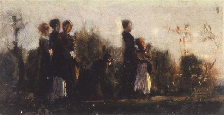 Conversation, c.1880 - Кристиано Банти