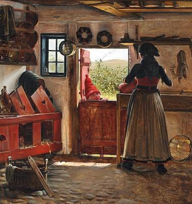 A utility room, 1854 - Carl Bloch