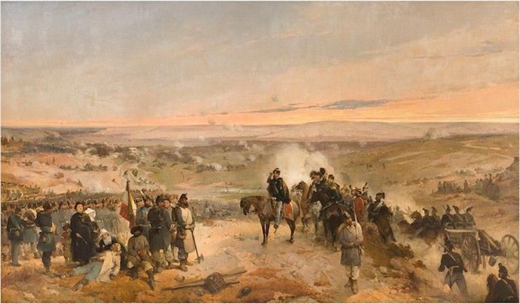 The battle of the Chernaya, 1857 - Gerolamo Induno