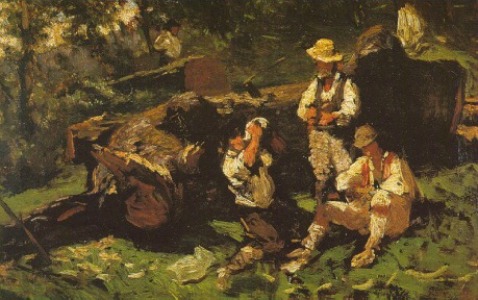 Woodcutters, c.1878 - Микеле Каммарано