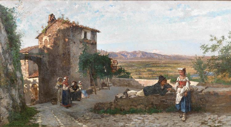 Courtship in Narni, 1899 - Michele Cammarano
