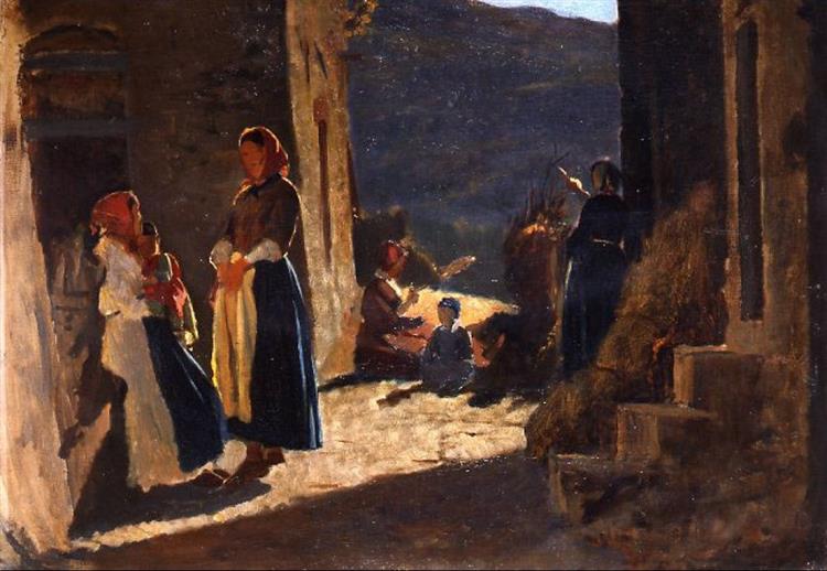 Meeting of peasant women - Cristiano Banti