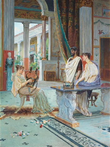 Musical afternoon in Pompeii, 1893 - Enrico Nardi