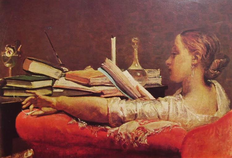The reader, 1864 - Federico Faruffini