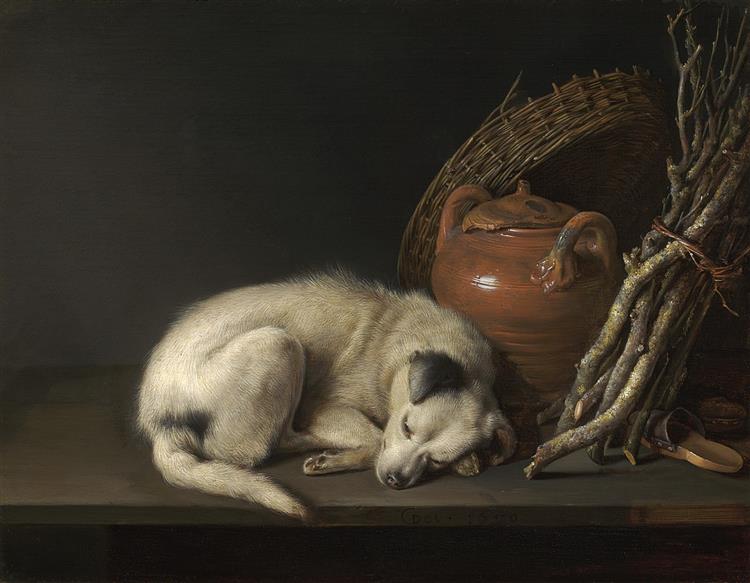 Dog at Rest, 1650 - Gérard Dou