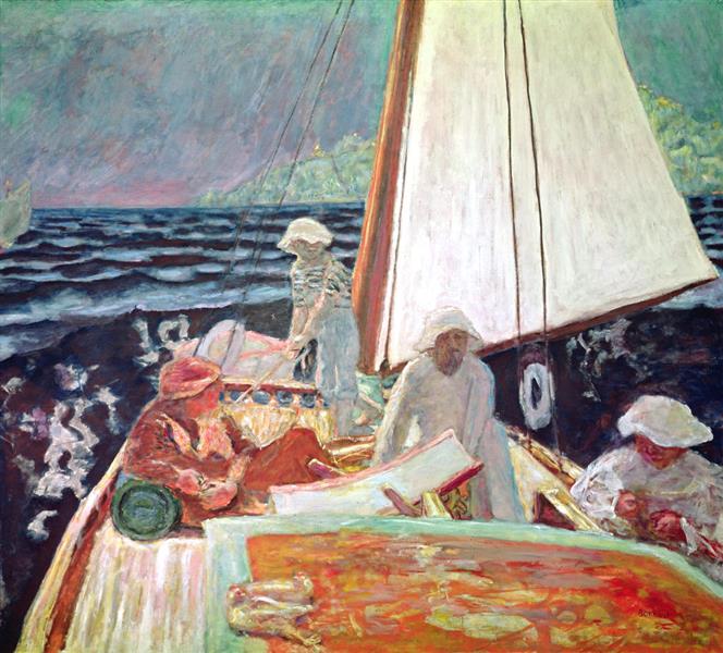 Signac et ses amis en bateau, 1924 - Пьер Боннар