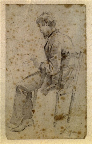 Seated man - Сільвестро Лега