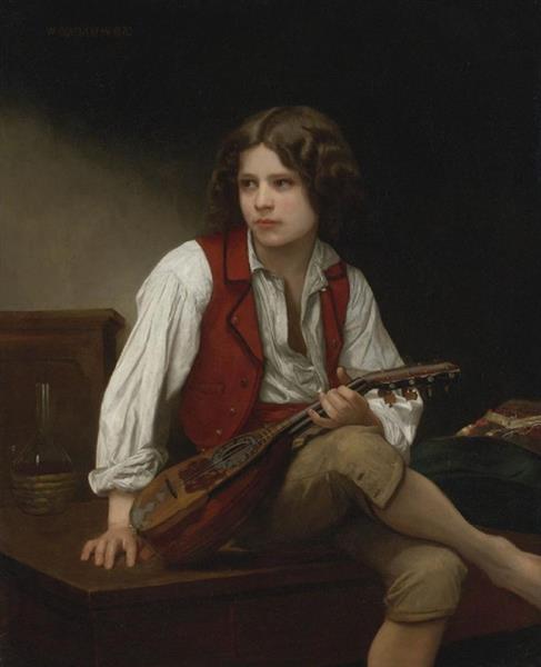 Italian Boy with Mandolin, 1870 - 布格羅