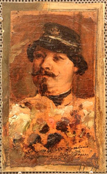 Portrait of the painter Nicolò Barabino, 1862 - Angelo Inganni