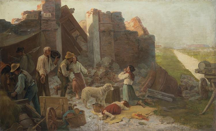 After the earthquake, c.1900 - Carlo Ademollo