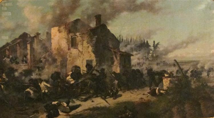 Episode from the battle of San Martino, 1861 - Carlo Ademollo