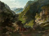 Travellers in the mountains - Carlo Ademollo