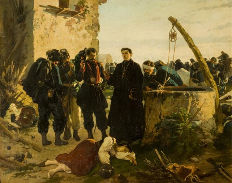Anna Cuminiello found dead the day after the battle of San Martino, 1861 - Carlo Ademollo
