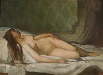 Naked woman asleep - Eduardo Rosales