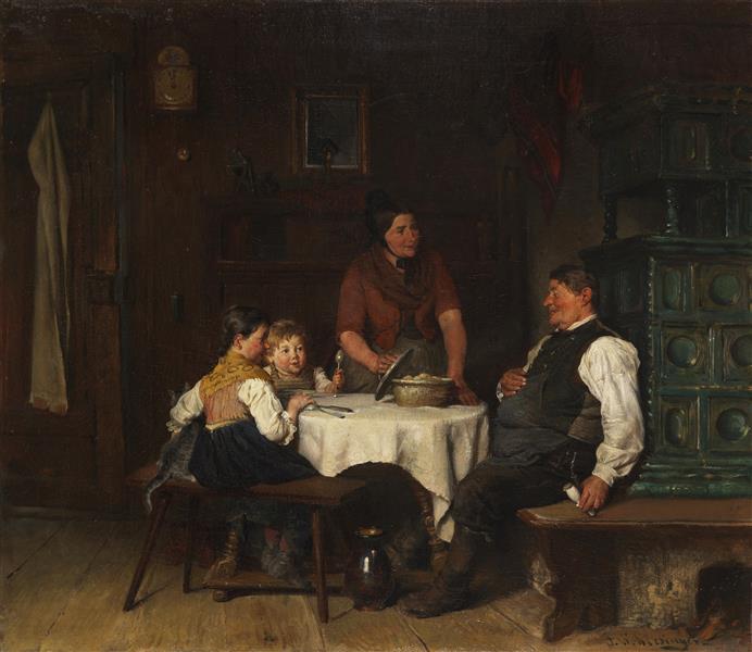 At lunchtime, c.1860 - Felix Schlesinger