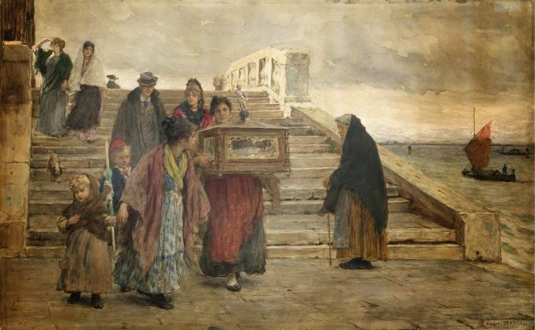Baptism in Chioggia, 1897 - Alessandro Zezzos