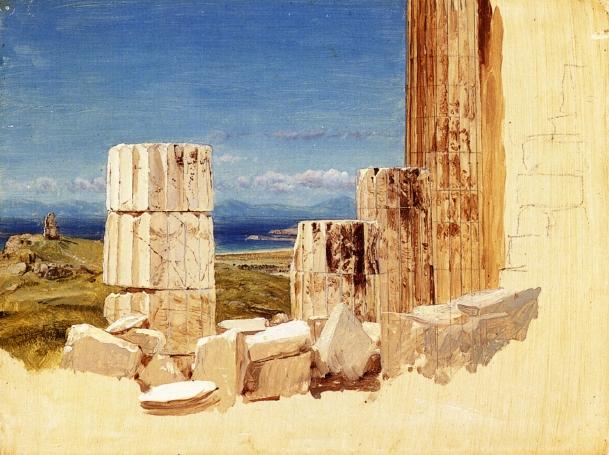 Broken Columns, View from the Parthenon - Фредерик Эдвин Чёрч